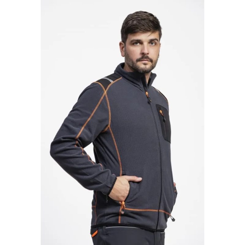 CHAQUETA POLAR RIBETES CONTRASTE INDUSTRIA