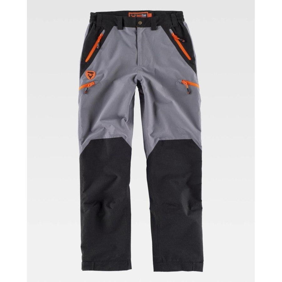 PANTALON IMPERMEABLE COMBINADO Gris-negro frente