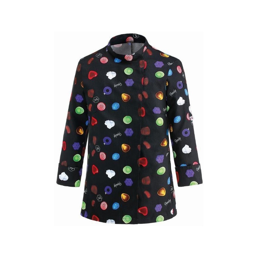 ⭐ CHAQUETA COCINA MUJER ESTAMPADA | Azules de Vergara