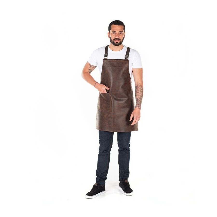 Delantal Unisex Cuero Chocolate