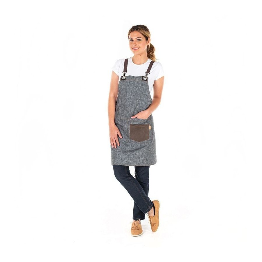 Delantal Peto Microfibra Gris Marengo