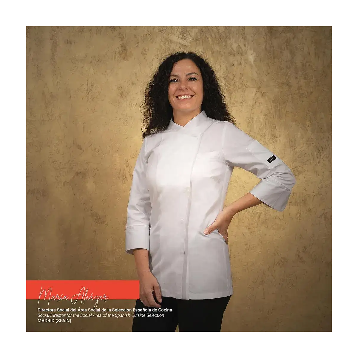CHAQUETA COCINA MUJER CUELLO MAO CRUZADO
