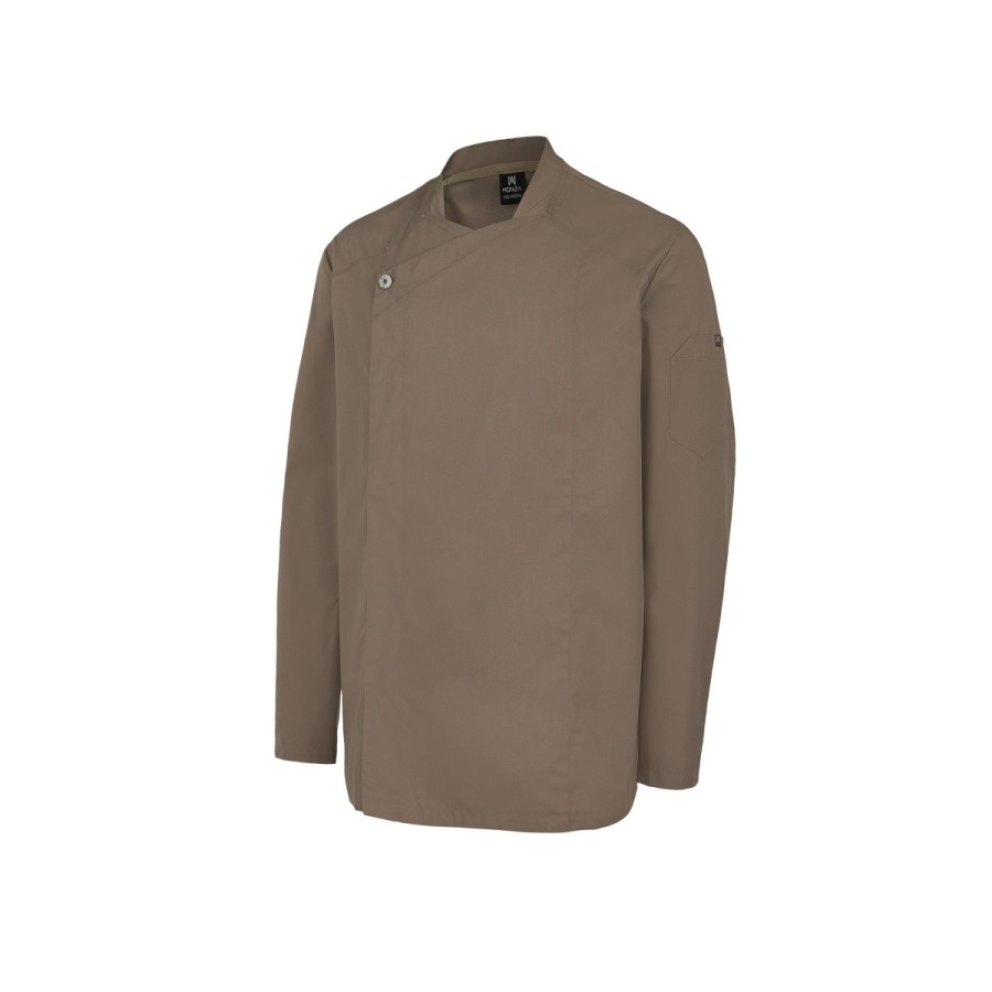 CHAQUETA COCINA NASSAU KAKI FRENTE
