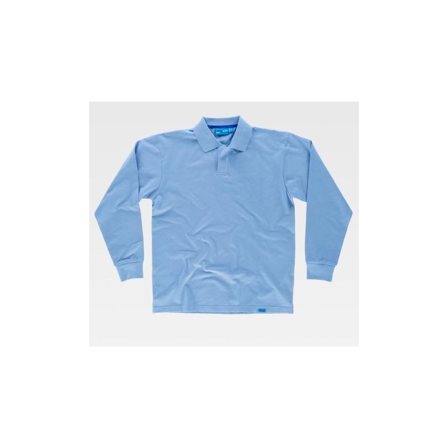 POLO ANTIBACTERIANO CELESTE FRENTE
