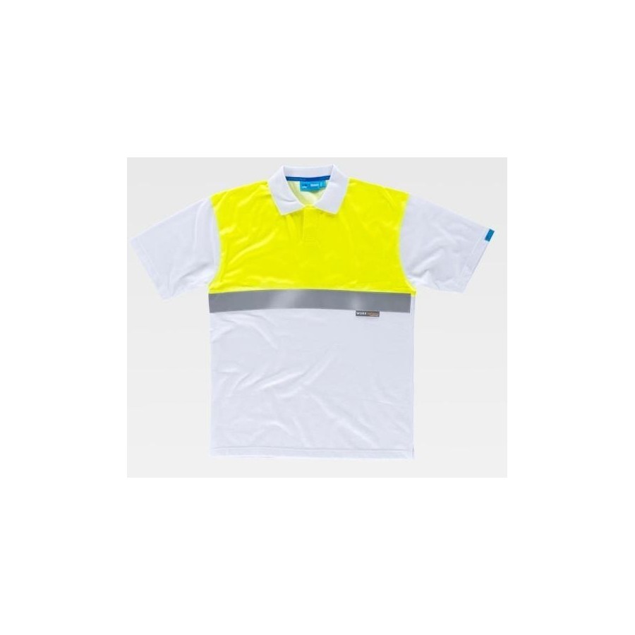 POLO TÉCNICO AV BLANCO AMARILLO FRENTE