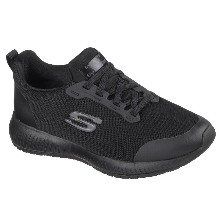 DEPORTIVA ANTIDESLIZANTE MUJER SKECHERS Negro perfil