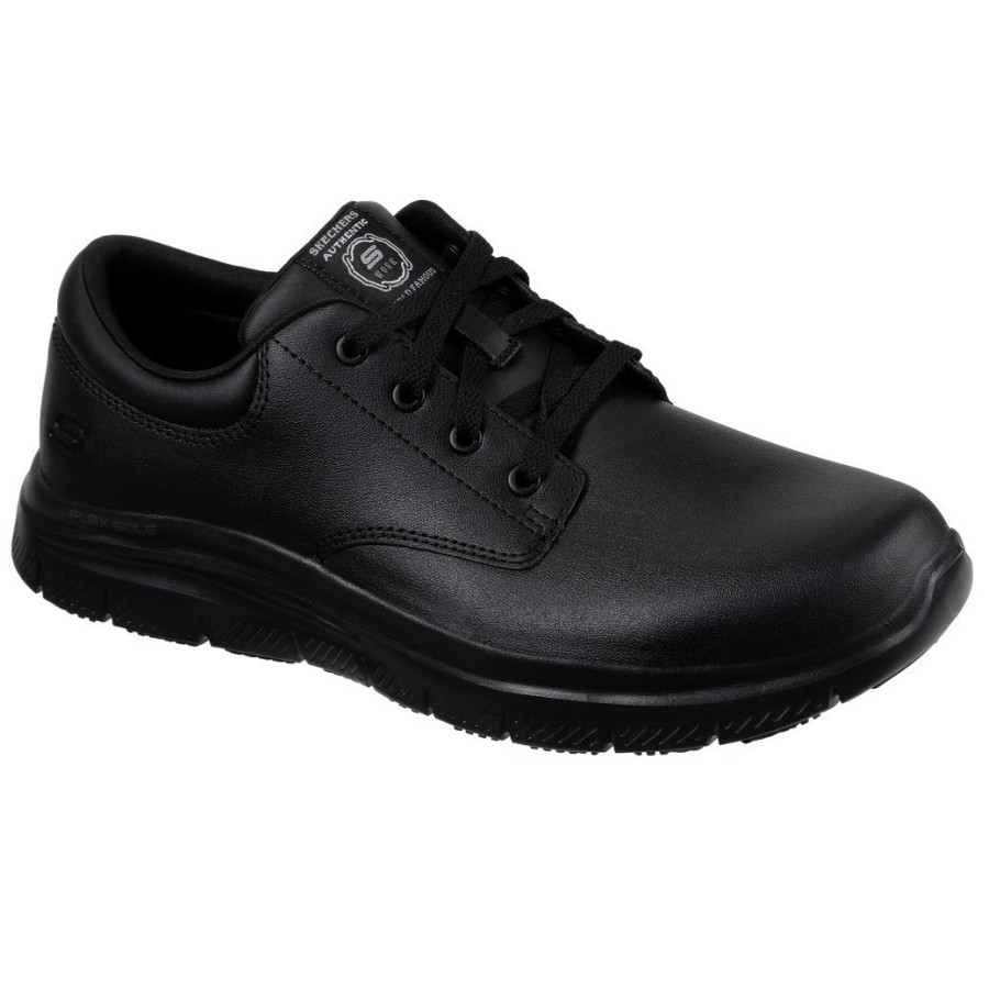 ZAPATO ANTIDESLIZANTE HOMBRE SKECHERS Negro perfil