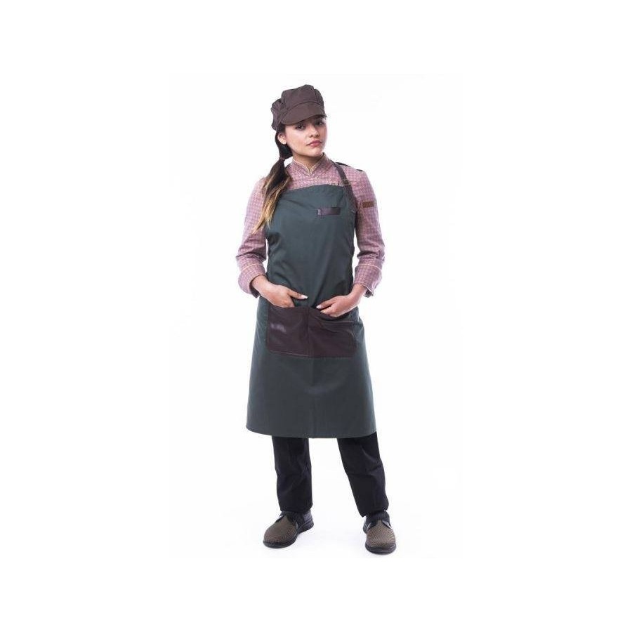 DELANTAL COMBINADO POLIPIEL verde