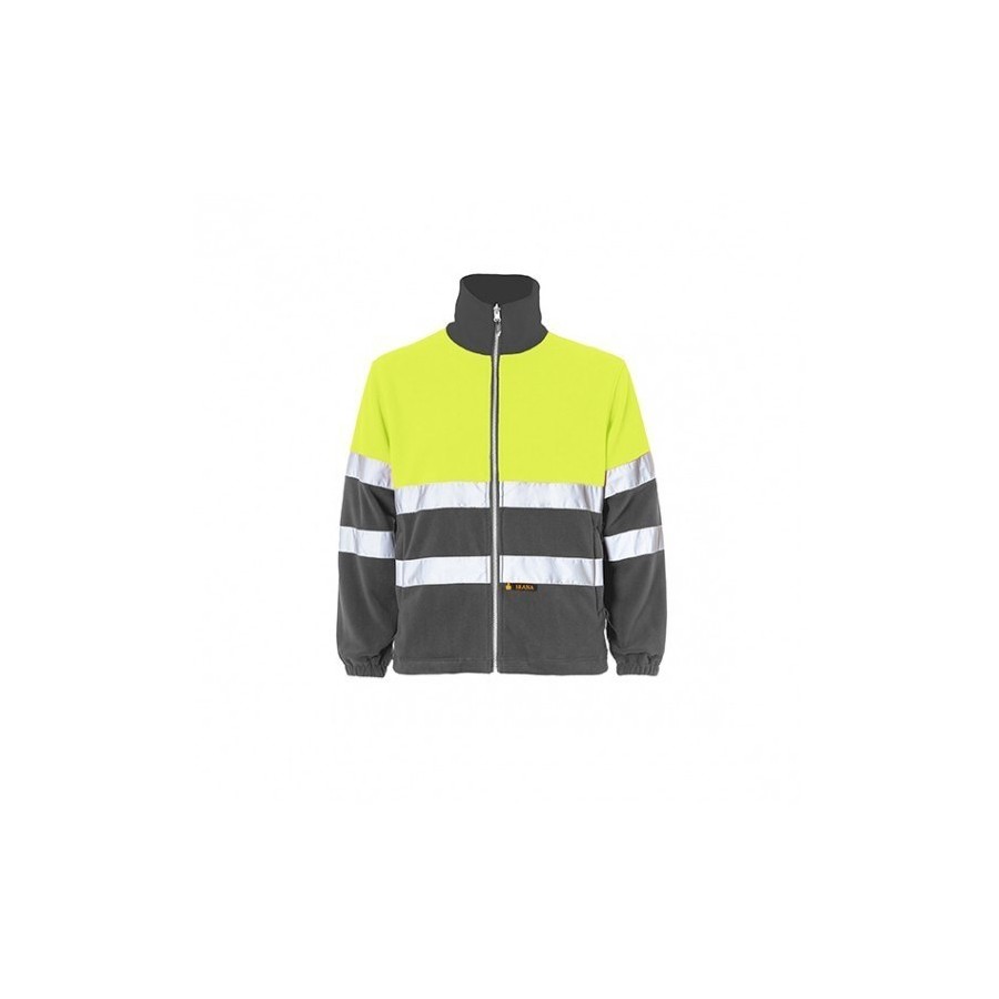 FORRO POLAR AV COLORES Gris y amarillo