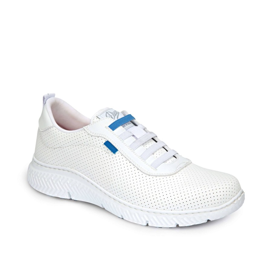 ZAPATO CON CORDONES ELASTICOS MICROFIBRA blanco