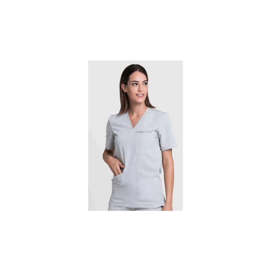 CASACA UNISEX ENTALLADA ELASTICA gris