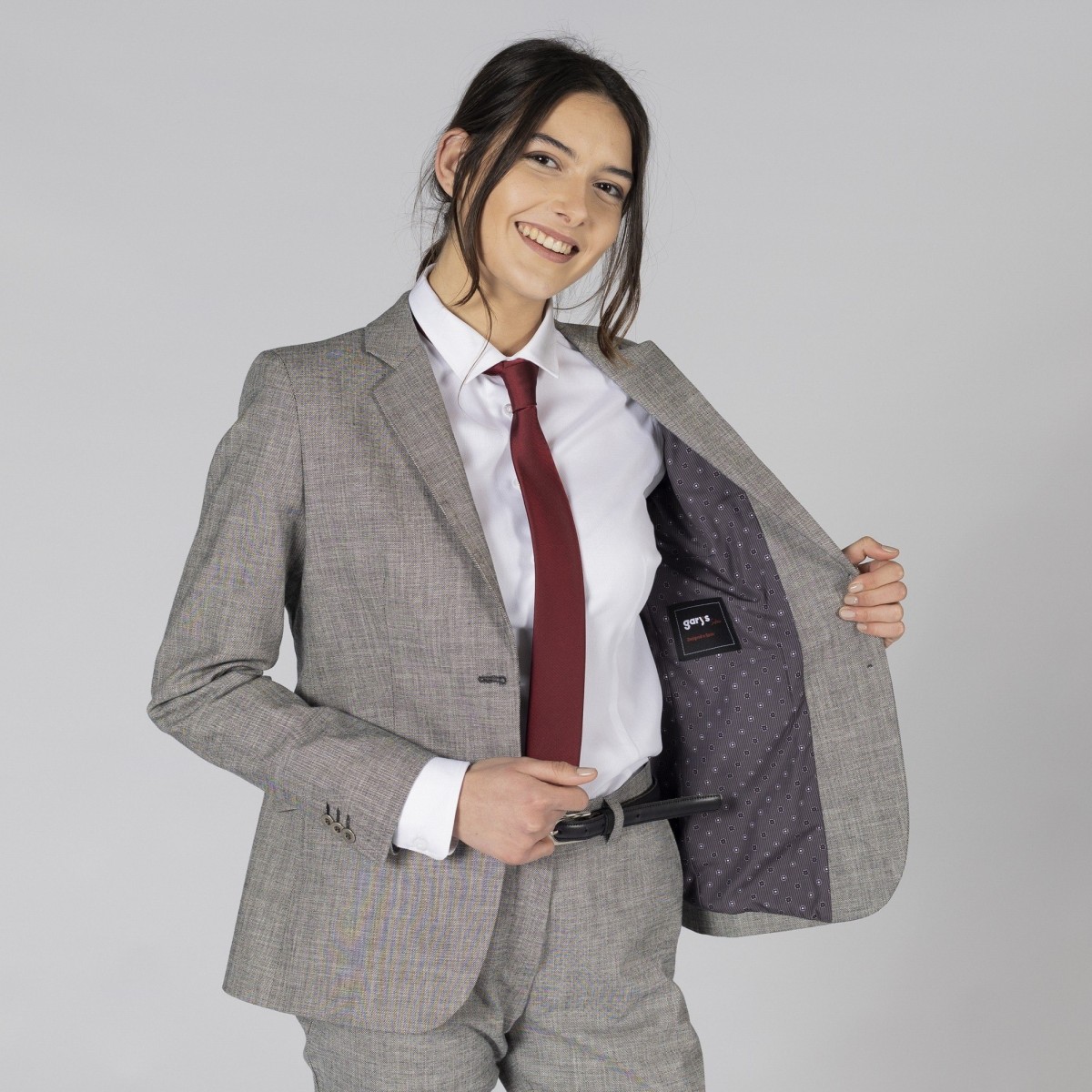 AMERICANA MUJER DOS BOTONES CHEVIOT