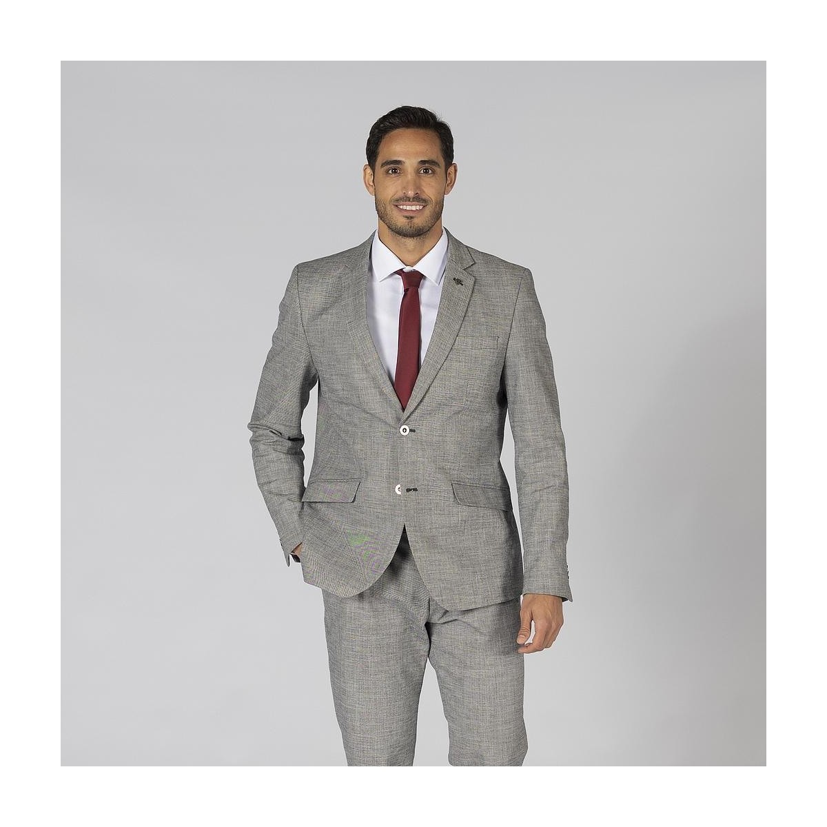 AMERICANA HOMBRE 2 BOTONES SLIM CHEVIOT