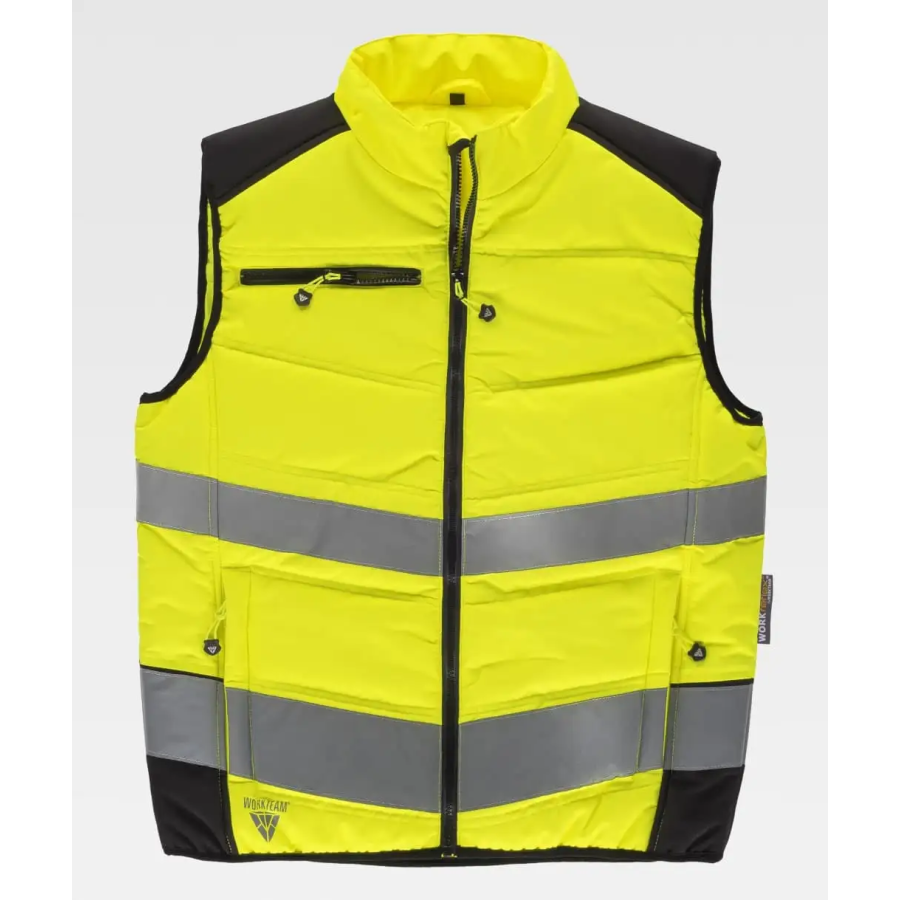 CHALECO ACOLCHADO ALTA VISIBILIDAD amarillo frente