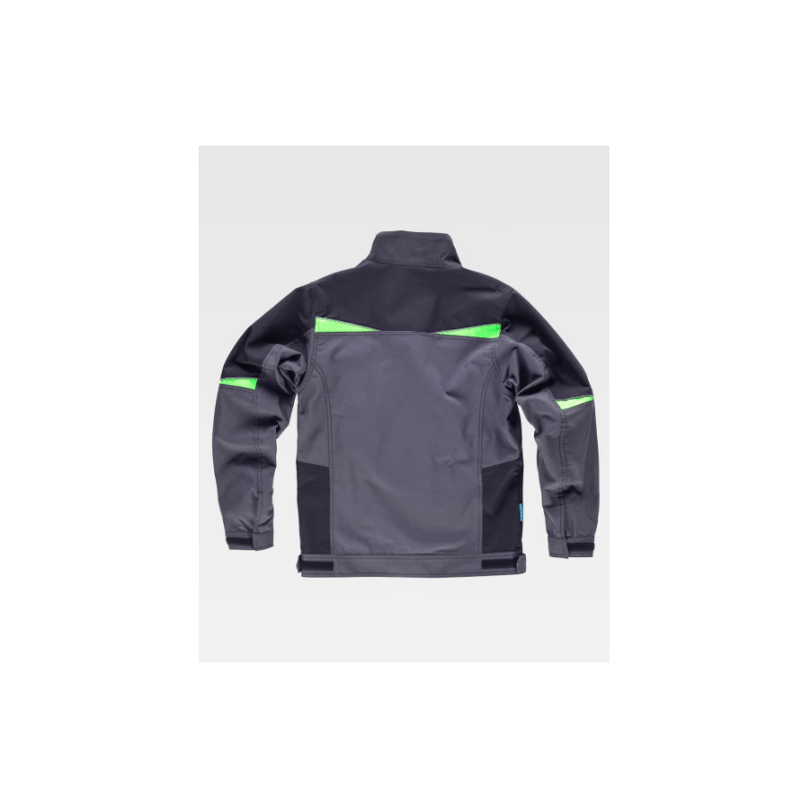 CHAQUETA TRICOLOR trasera gris