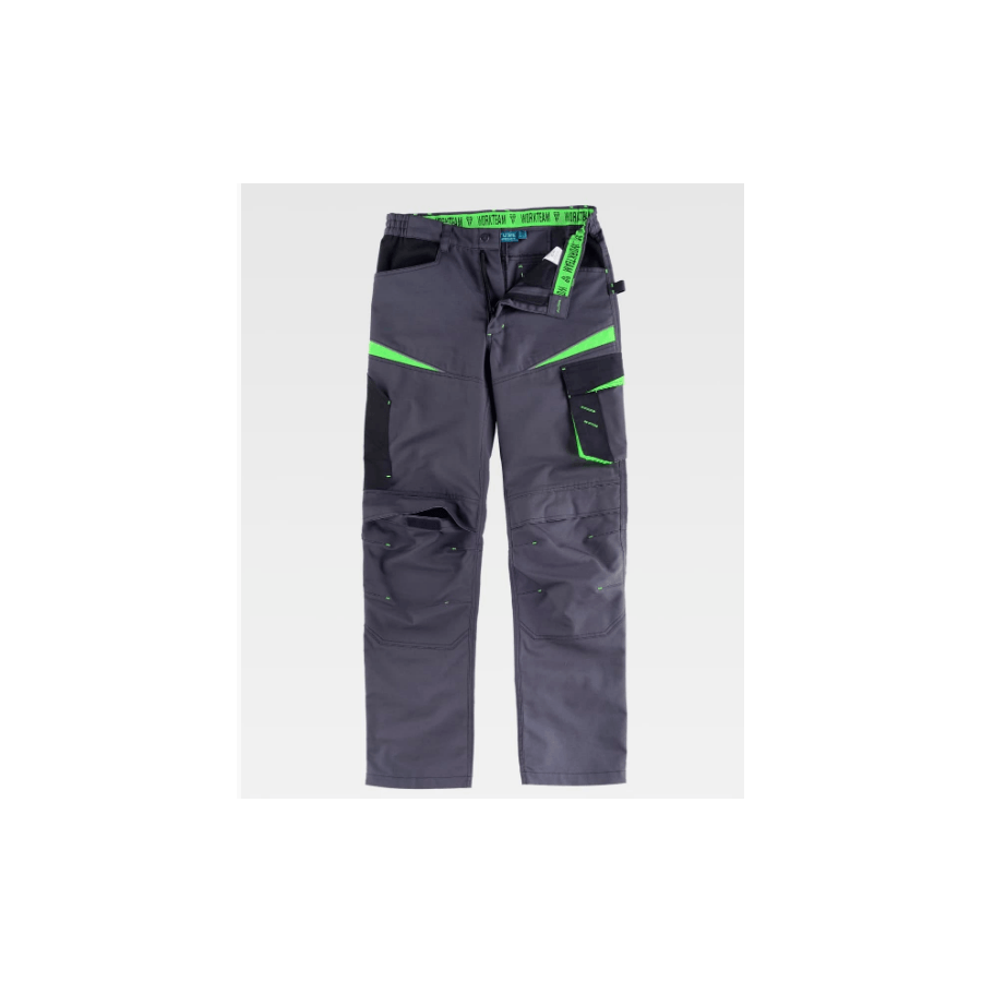 PANTALON TRICOLOR frontal gris