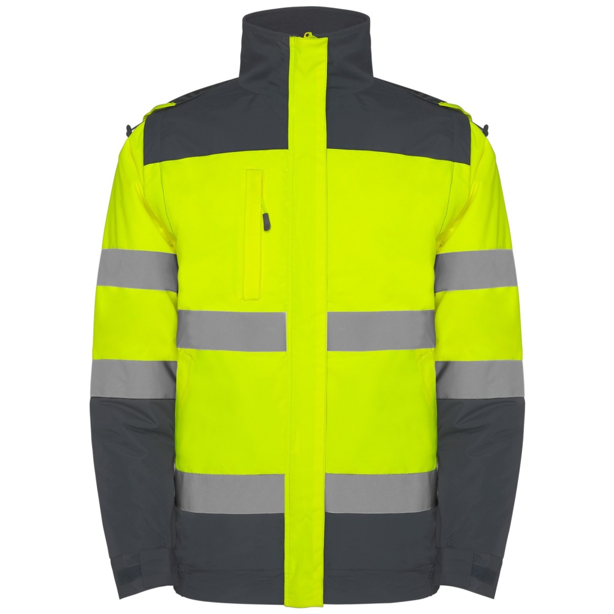 CHAQUETA ACOLCHADA ALTA VISIBILIDAD IMPERMEABLE DESMONTABLE