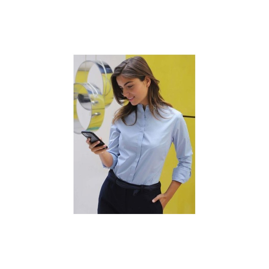 ⭐ CAMISA MUJER MAO TEJIDO ECOLÓGICO | Azules de Vergara