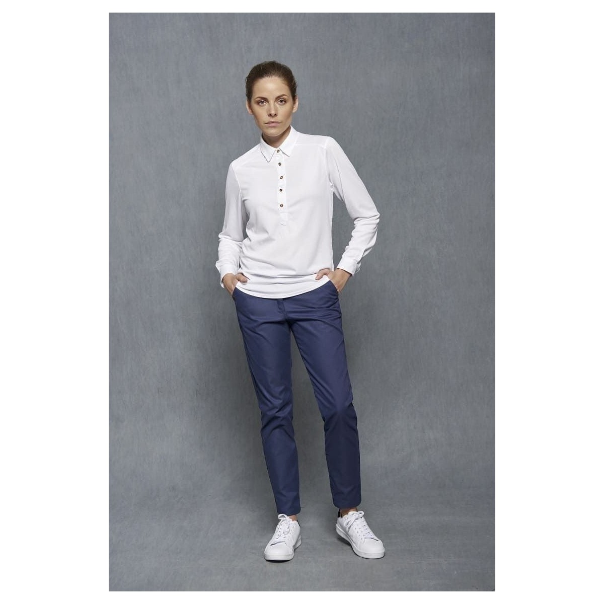 CAMISA SRA ESTILO POLO M/L