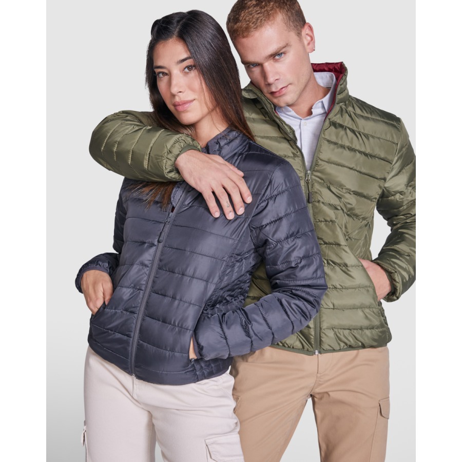 CHAQUETA RESISTENTE AL AGUA ACOLCHADA VERDE MILITAR + AZUL MARINO