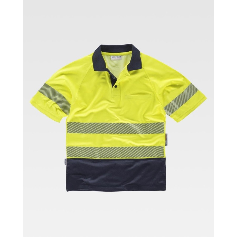 ⭐ POLO ALTA VISIBILIDAD MICRO PIQUÉ | Azules de Vergara