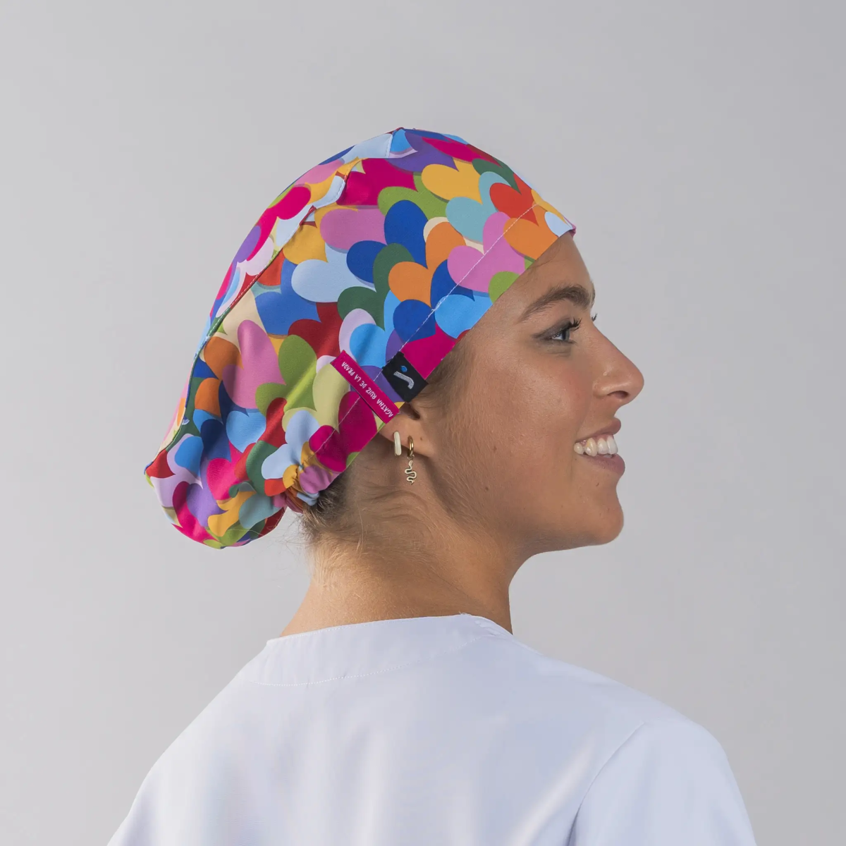 GORRO GOMA CORAZON MULTICOLOR AGATHA