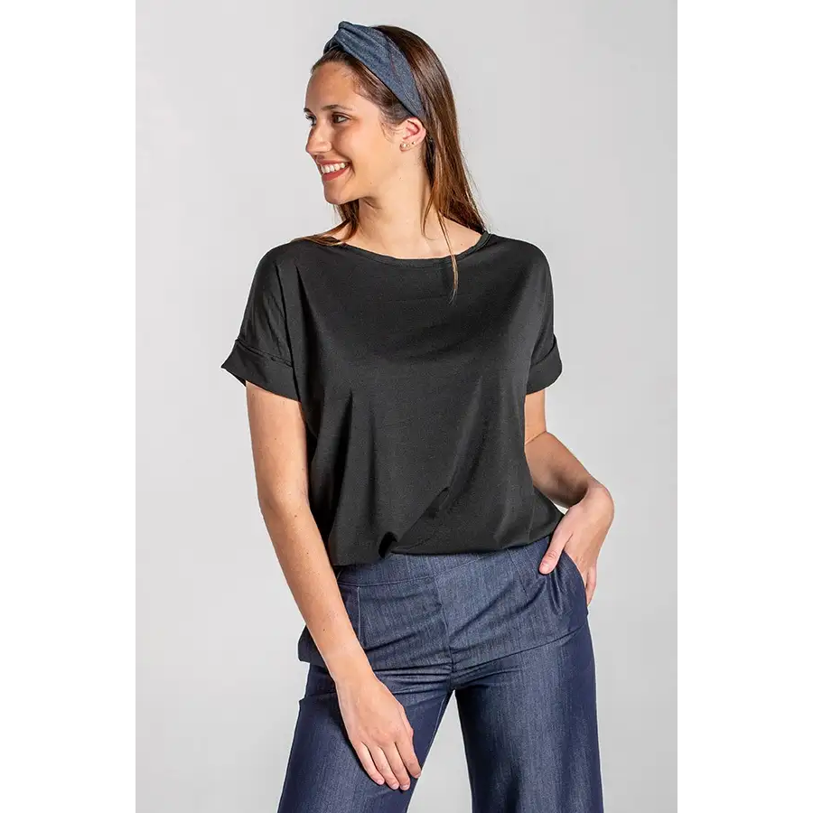 CAMISETA ANCHA ELASTANO