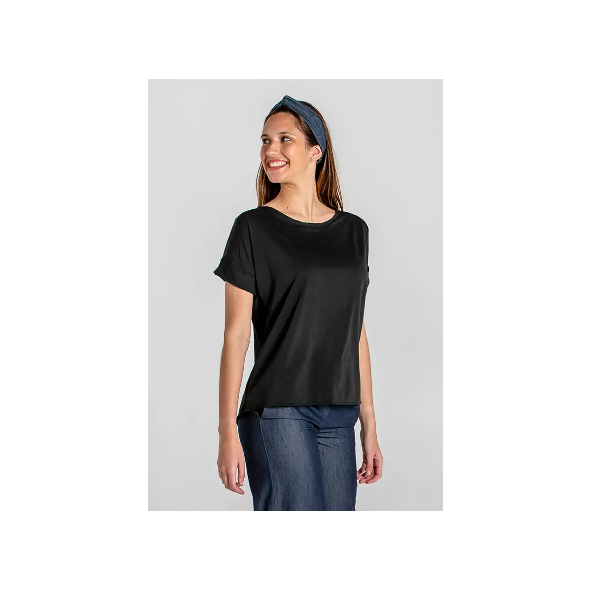 CAMISETA ANCHA ELASTANO