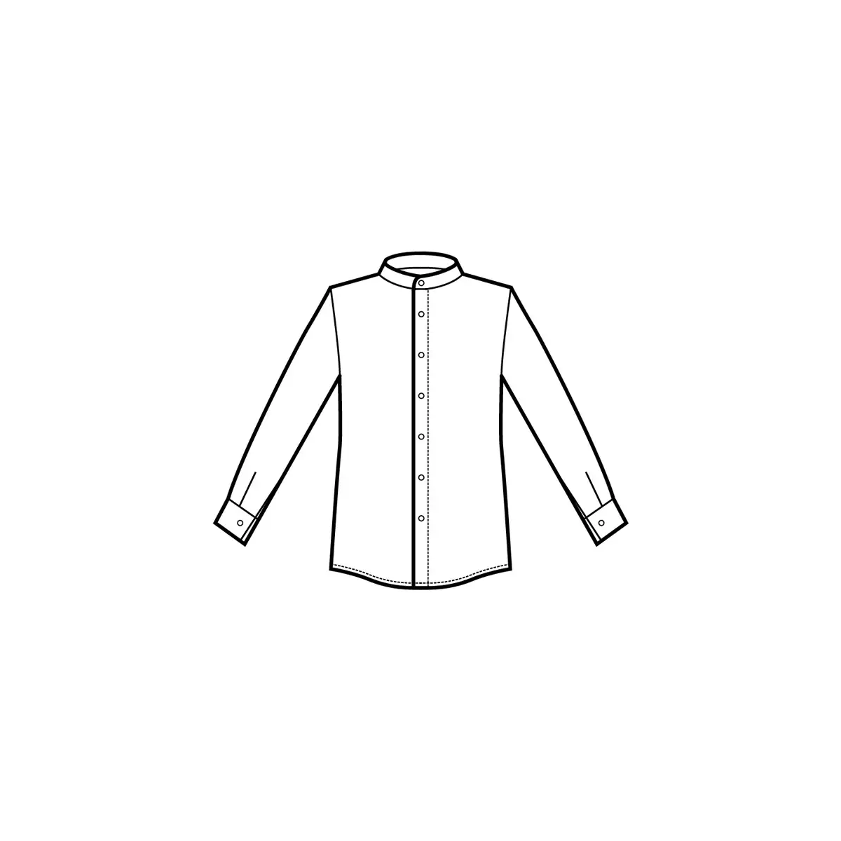 CAMISA M/L ALGODÓN LINO CUELLO MAO