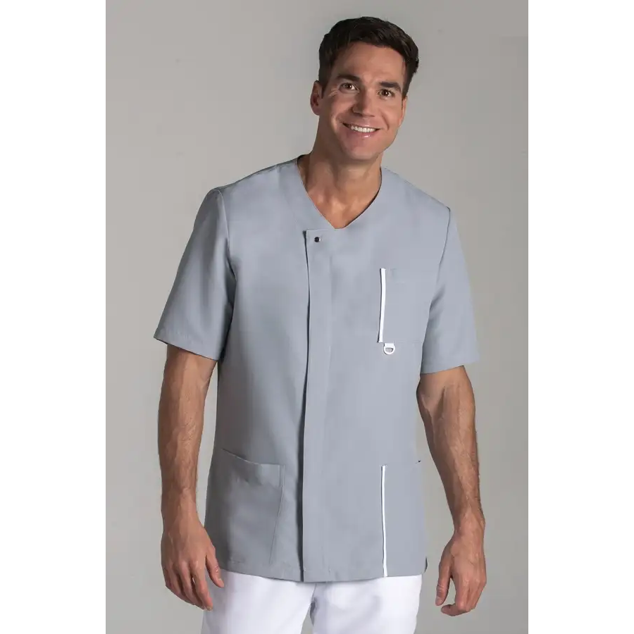 CHAQUETA SANITARIA UNISEX M/C MICROFIBRA