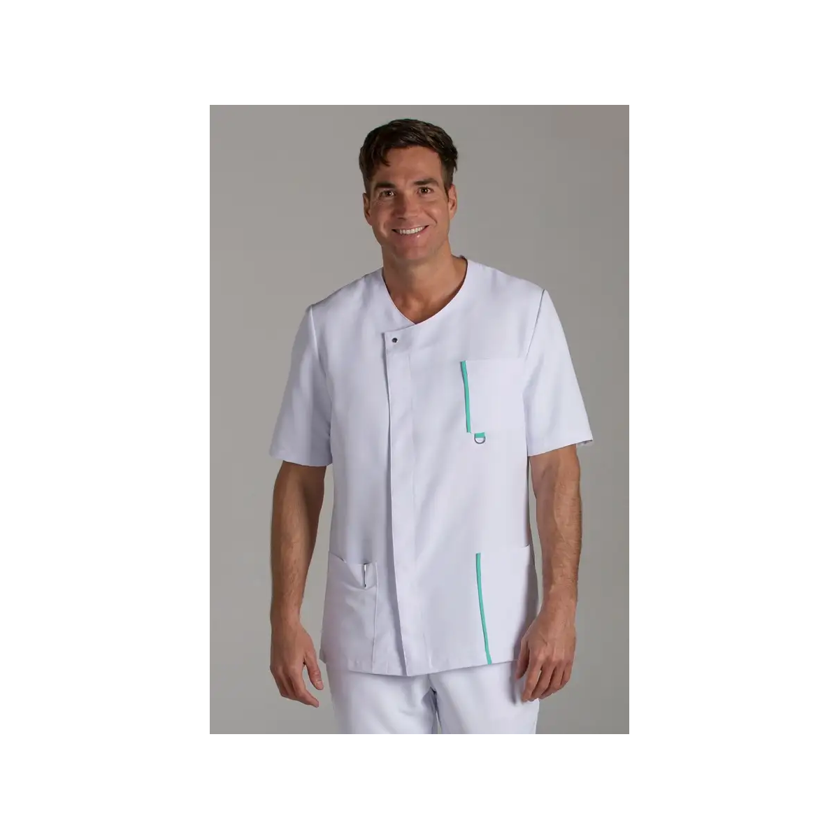 CHAQUETA SANITARIA UNISEX M/C MICROFIBRA