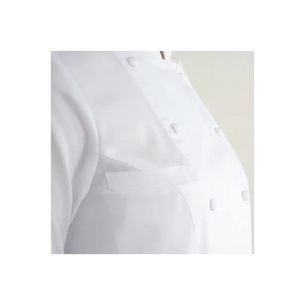 CHAQUETA COCINA MUJER CUELLO MAO