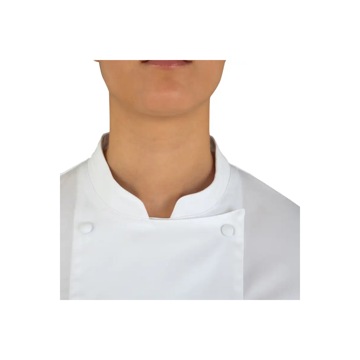 CHAQUETA COCINA MUJER CUELLO MAO