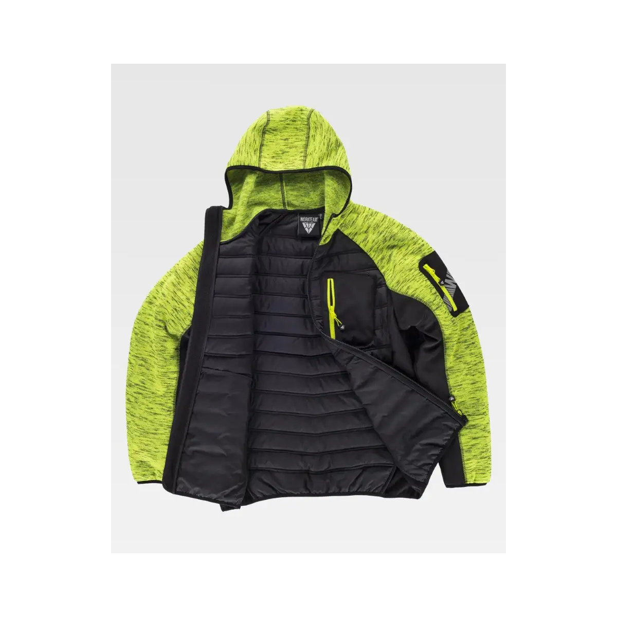 CHAQUETA DE PUNTO ACOLCHADA CON CAPUCHA
