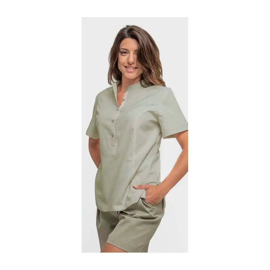 CASACA CUELLO MAO DE MUJER PARA HOSTELERÍA verde