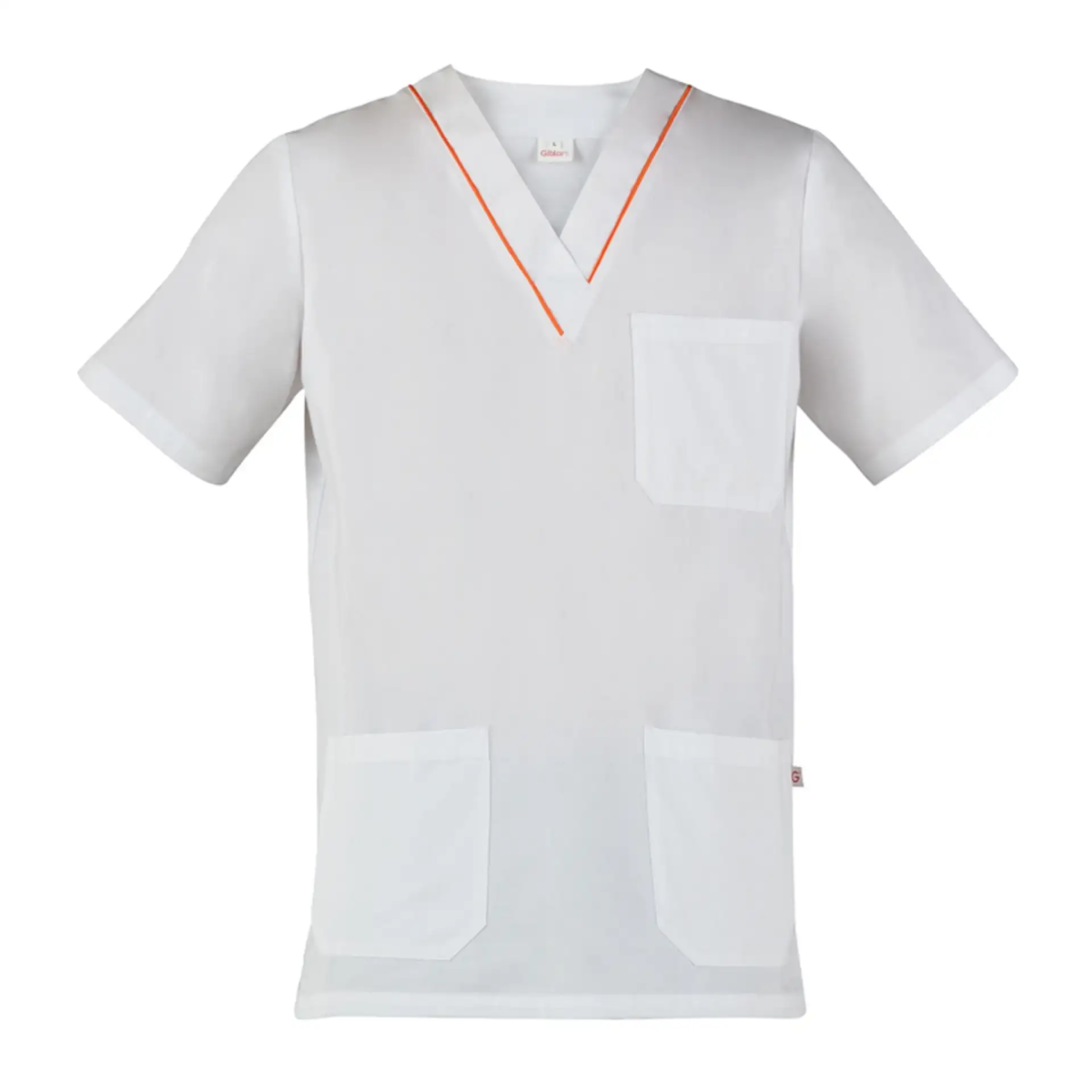 CASACA SANITARIA ALGODÓN RIBETE EN CUELLO