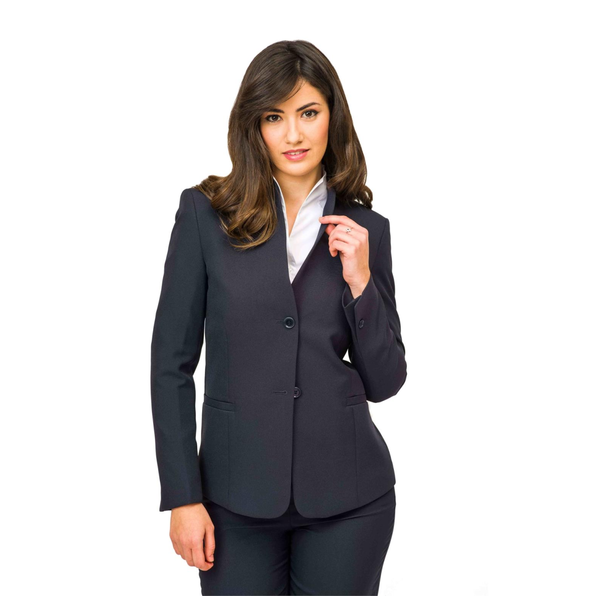 AMERICANA MUJER CUELLO CHIMENEA RECEPCIÓN