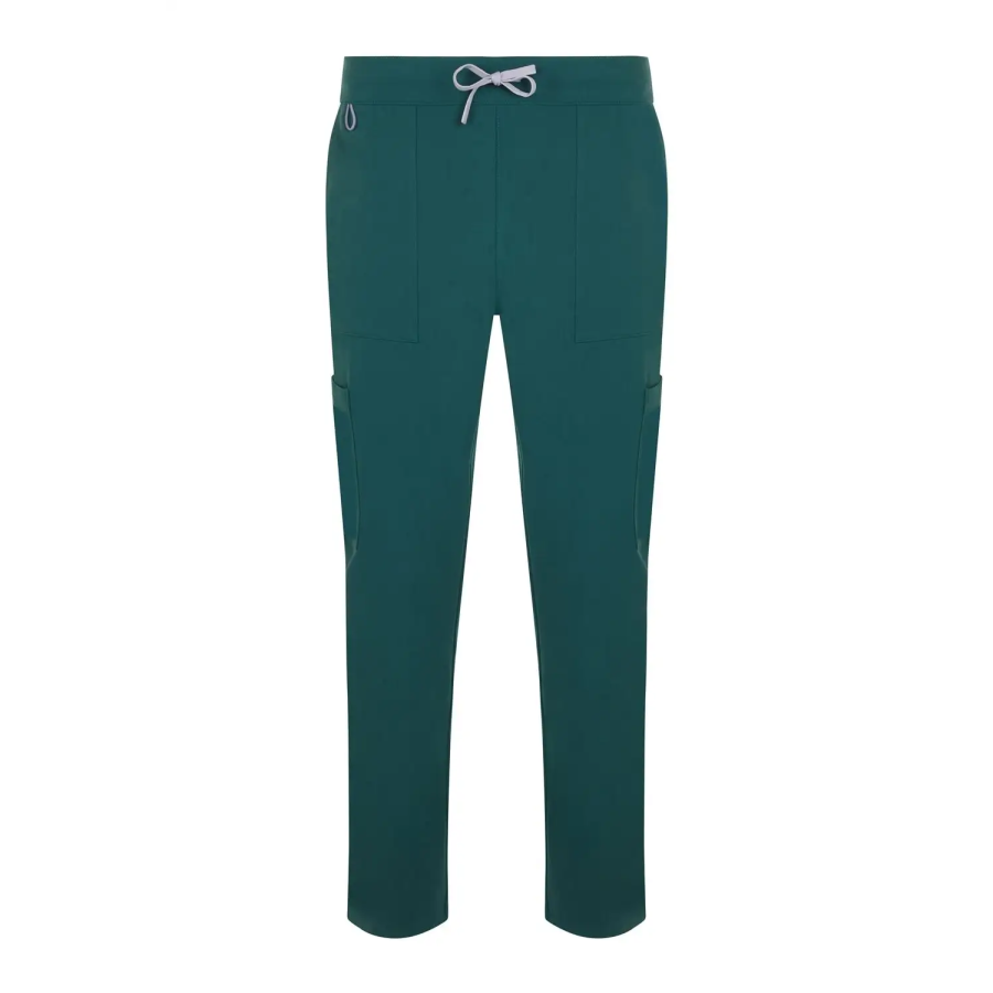 PANTALÓN SANITARIO TACTO SUAVE REPELENTE LIQUIDOS VERDE OSCURO FRENTE