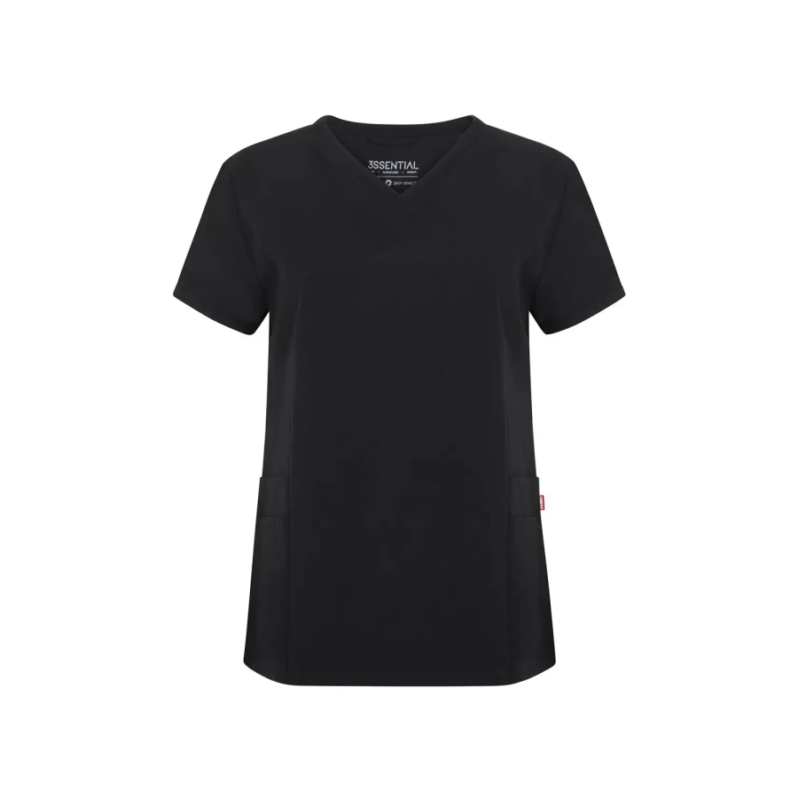 CASACA MUJER TACTO SUAVE REPELENTE LIQUIDOS NEGRO FRENTE