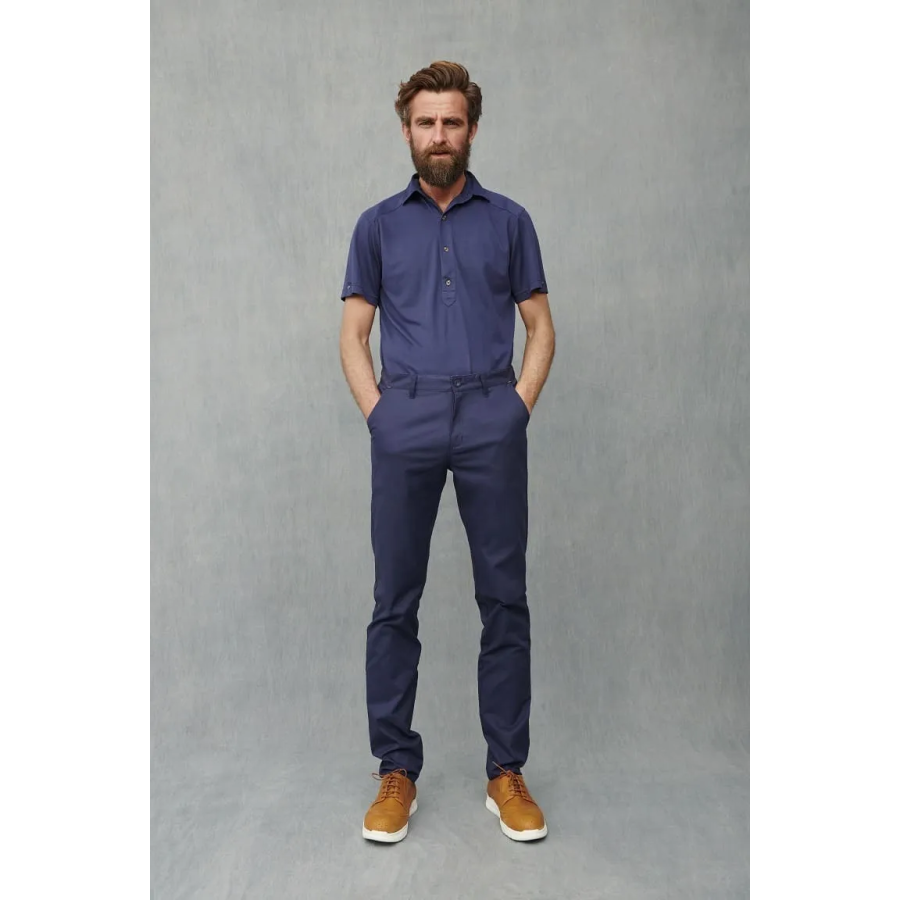 PANTALÓN TIPO CHINO SLIM FIT CAMARERO MARINO FRENTE