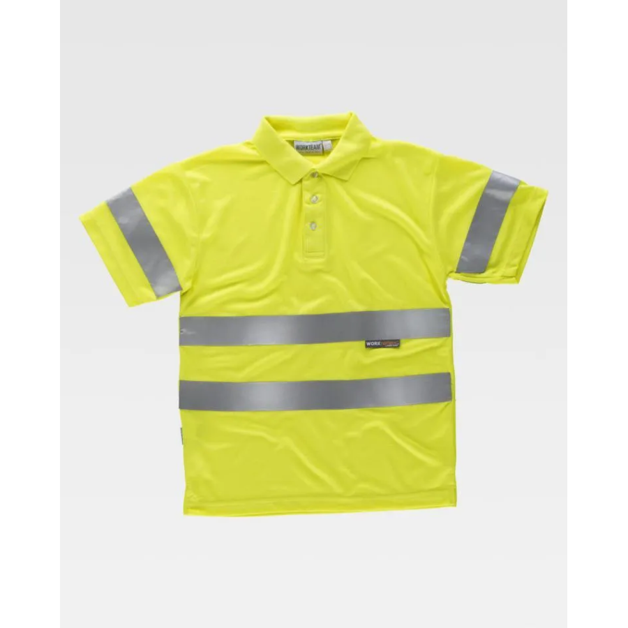 POLO ALTA VISIBILIDAD CLASE 2 amarillo FRENTE
