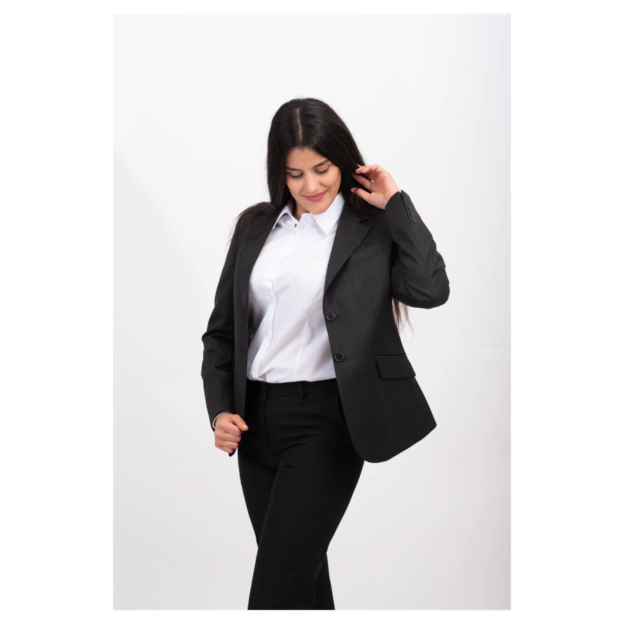 AMERICANA MUJER ANTIMANCHAS LANA GRIS FRENTE