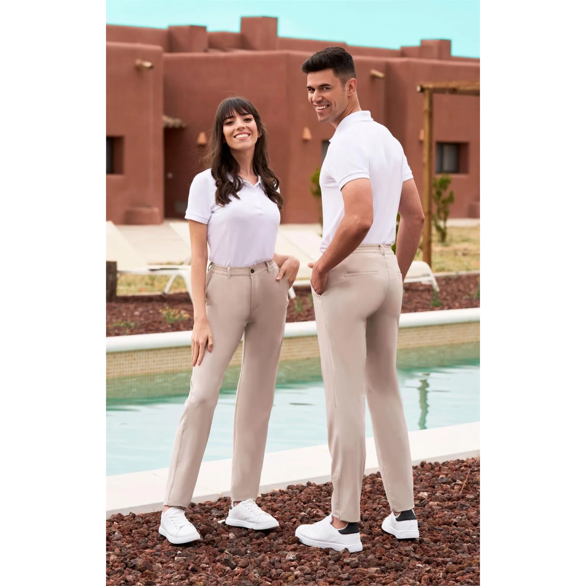 PANTALÓN CHINO UNISEX CINTURILLA GOMA HOSTELERÍA