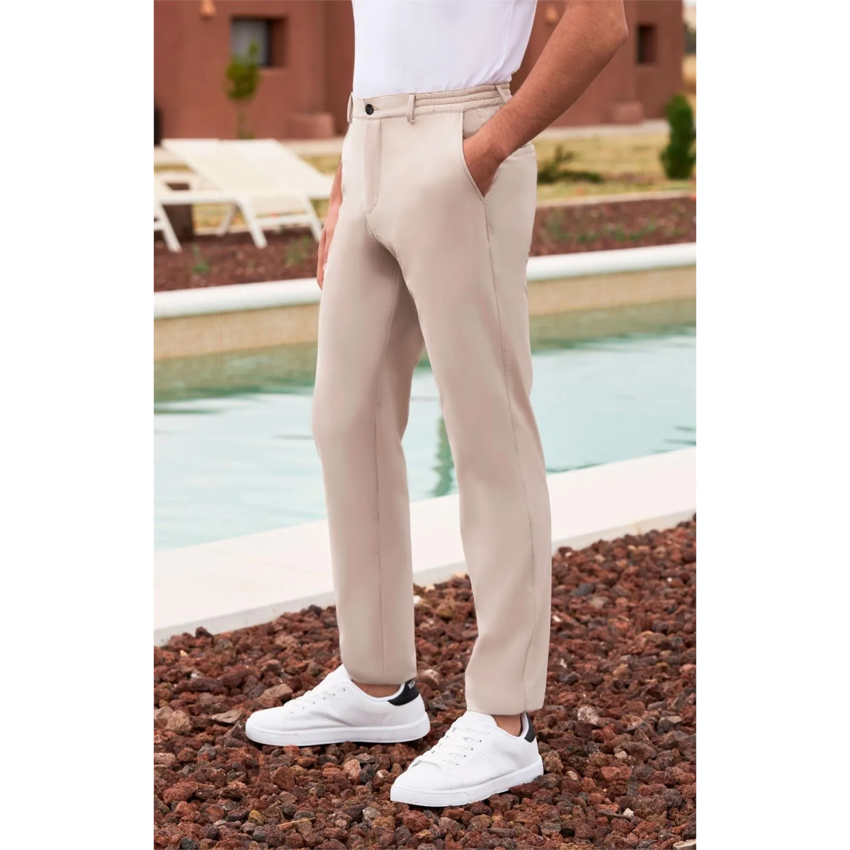 PANTALÓN CHINO UNISEX CINTURILLA GOMA HOSTELERÍA