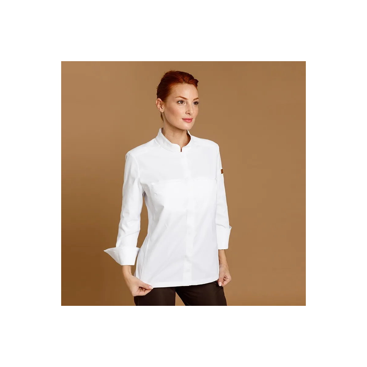 CHAQUETILLA COCINA MUJER MICROFIBRA CUELLO MAO