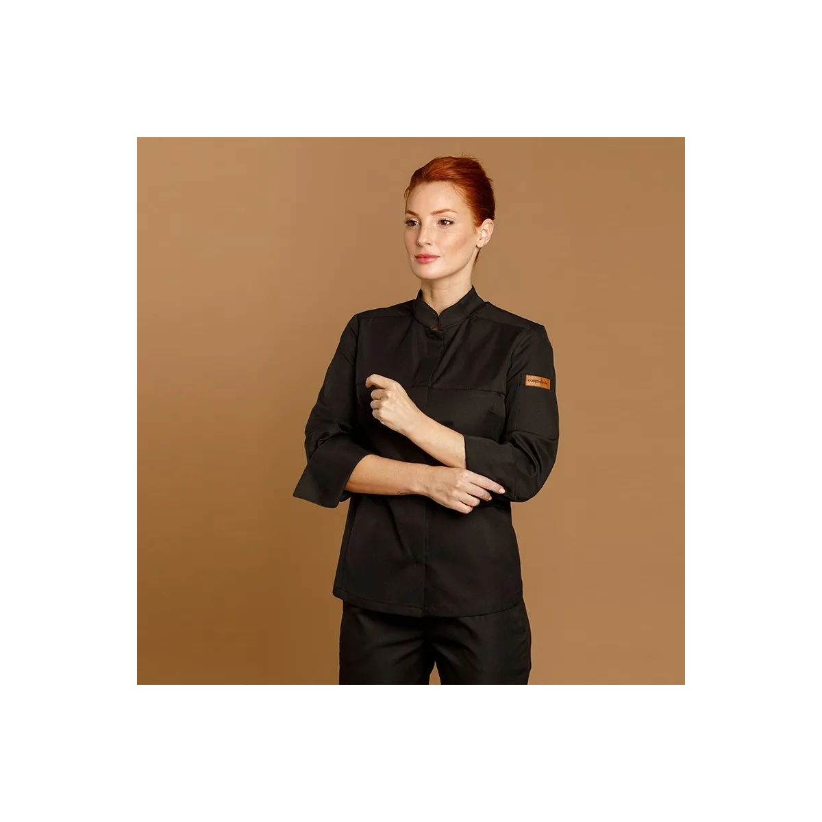 CHAQUETILLA COCINA MUJER MICROFIBRA CUELLO MAO