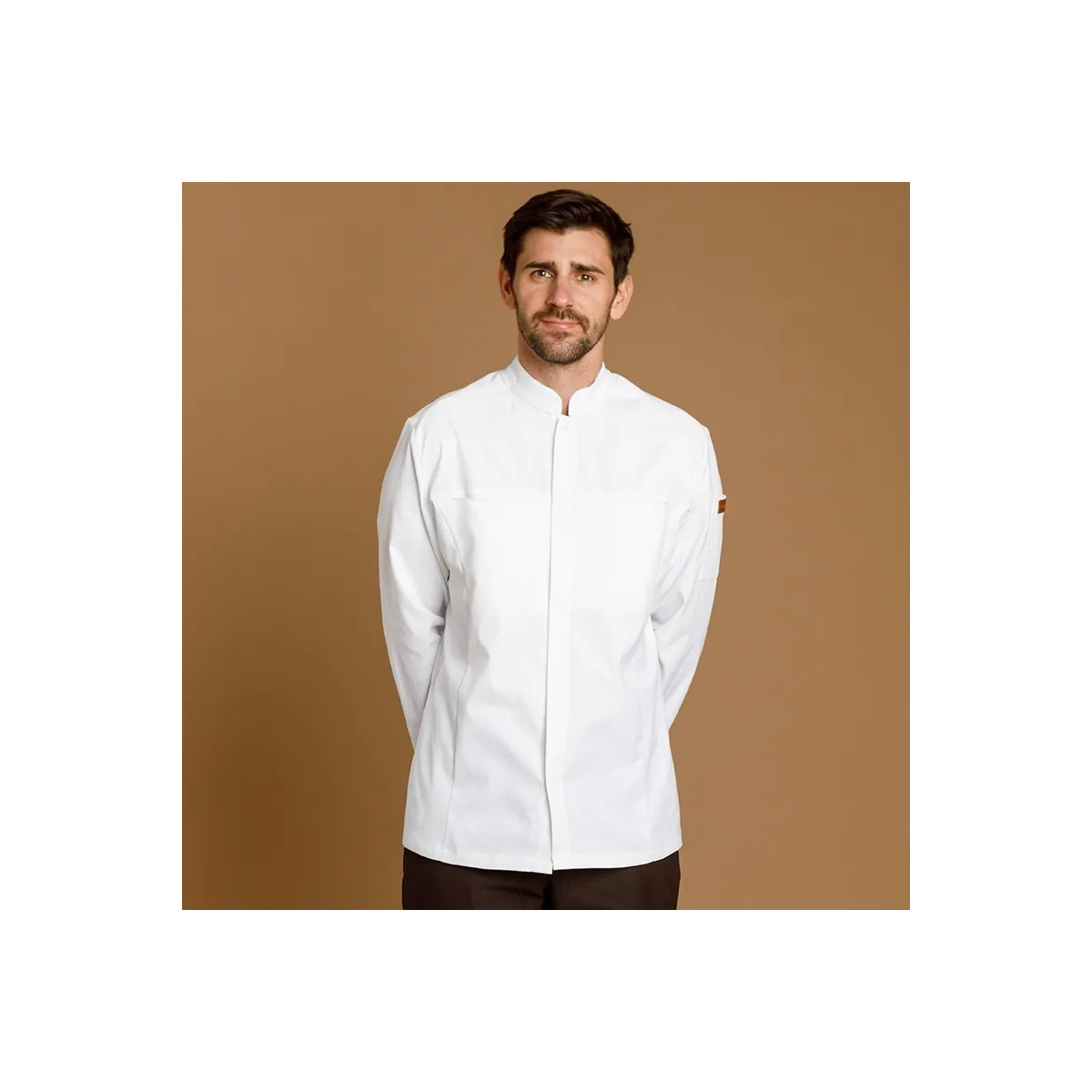 CHAQUETILLA COCINA HOMBRE MICROFIBRA CUELLO MAO
