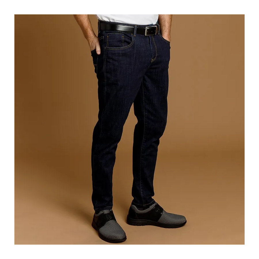PANTALON VAQUERO ELÁSTICO HOMBRE INDIGO FRENTE