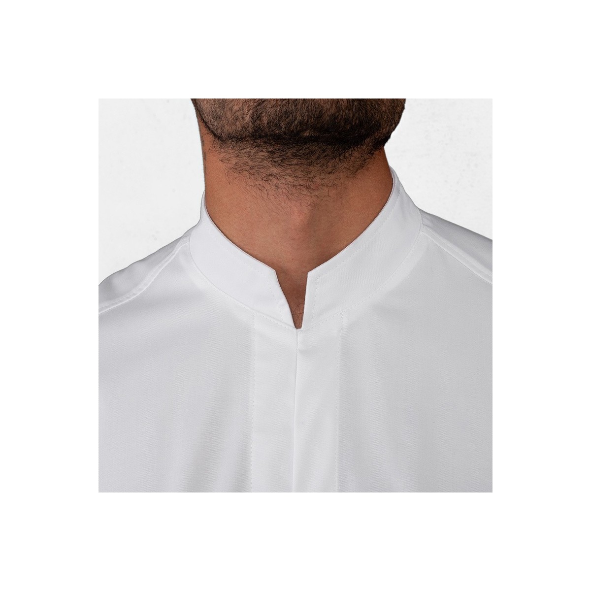 CHAQUETA COCINA CUELLO MAO SLIM FIT