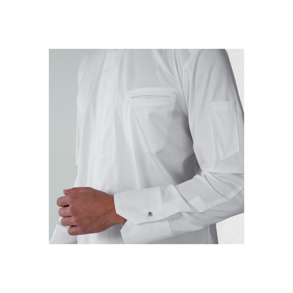 CHAQUETA COCINA CUELLO MAO SLIM FIT